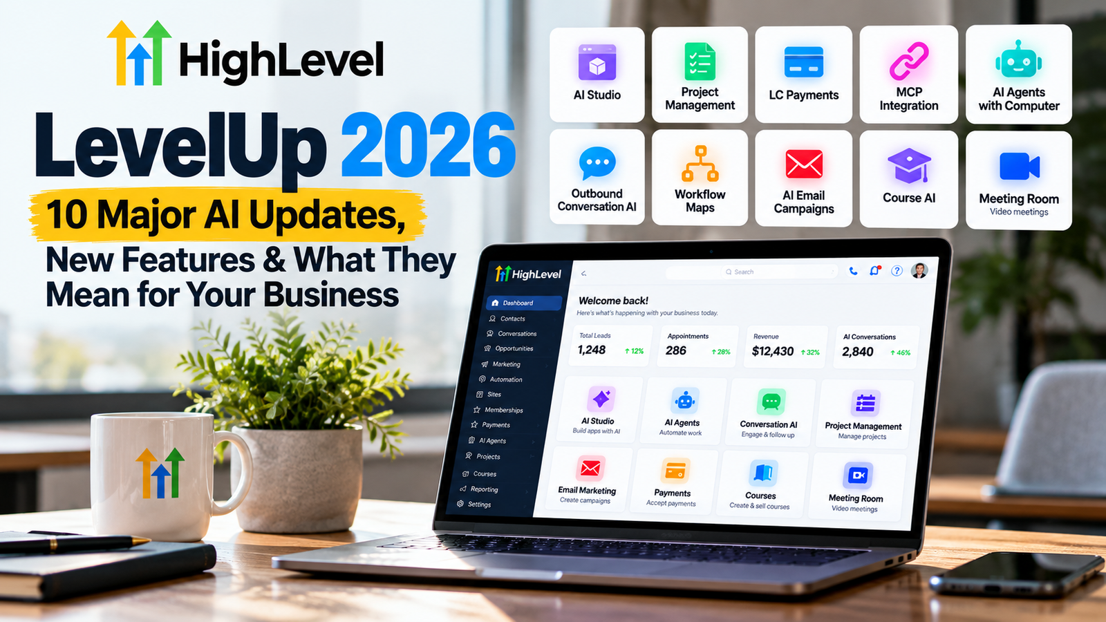 HighLevel LevelUp 2026: 10 Major AI Updates, New Features & What They Mean for Your Business